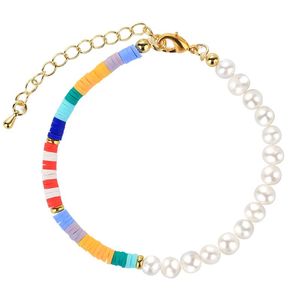 Charm armband sommar naturlig pärla pärlor heishi armband par armband handgjorda mode vänskap gåva kvinna juvelrycharm