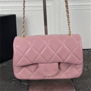 Top Designer bags custom luxury brand handbag Heart-shaped chain Women's bag leather gold chain crossbody black and white pink 2023