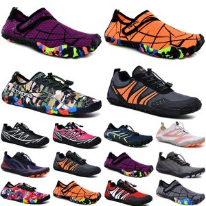 Scarpe da acqua Spiaggia Scarpe da donna da uomo Swim Diving rosso giallo arancione nero Outdoor Barefoot Quick-Dry taglia eur 36-45