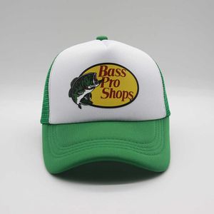 Boll Caps Men's Trucker Snapback Hat Justerbar Mesh Baseball Cap för bas-pro-shop hatt fiske hatt unisex l230228