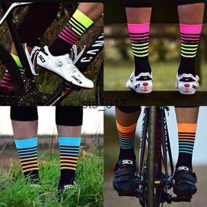 Sports Socks Cycling Socks High Quality Professional Brand Sport Socks Breattable Bicycle Socks Stripe Style Sports Racing Basketball Football T230228