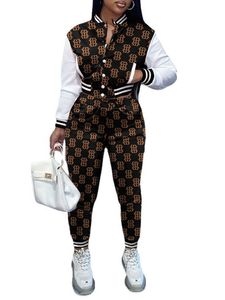 Two Piece Pants Baseball Suit Winter Spring Printing Tracksuit Women 2 Pieces Set Sports Sweatshirts Sweatpants Outfits Womens Two Peice Set