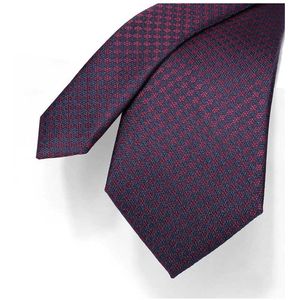 Neck Ties Совершенно новый роскошный темно -красный клетчатый галстук для мужчин 8 см свадебного бизнес -платья костюм мод