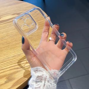 Neue Mode stoßfeste transparente Handyhülle für iPhone 15 14 Plus 13 Pro 12 Mini 11 Pro Max Soft Cover mit Lager