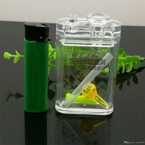 Smoking Accessories Classic Acrylic Flat Tobacco Box Water Tobacco Bottle Glass Bongs Oil Burner Pipes