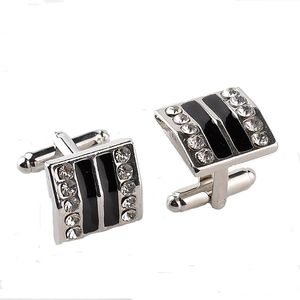 Moda Crystal Cuff Links Diamond Cross Sign Sign Pumel Cufflinks