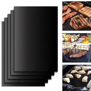 BBQ Bakningsapparater GRILL MAT Hållbar icke-stick grillmatta 40*33 cm matlagningsark Mikrovågsugn utomhus BBQ Matlagningsverktyg