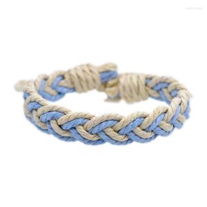 Strand Ins Collana intrecciata alla moda Bracciale in corda di cotone naturale e materiale di lino per abbinamenti di abbigliamento