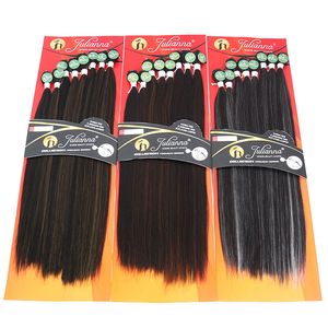Straight 8 Bundles Synthetic Hair Extensions Long Straight Weaving Bundle Hair Ombre Blonde Bundles Heat Resistant Fiber 320g/pack