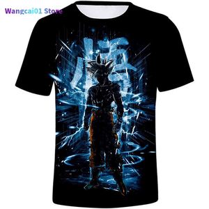 Men's T-Shirts The coost goku anime 3DT shirt 2021 summer children's novelty tops cute goku harajuku anime design men and women casual Tshirs 0228H23