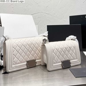 Бренд CC Cross Body Классические дизайнерские сумки из овечьей кожи для мальчиков Винтажные ромбовидные стеганые золотые/серебряные фурнитуры Металлические цепочки Кошельки через плечо Женские сумки большой вместимости