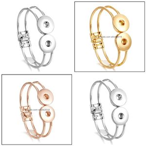 Manschett Noosa Stora snaparmbandsmycken Sier Gold Ginger -knappar Bangle Fit Diy 18mm Snaps Classic Drop Leverans Armband DHE0E