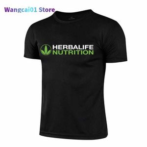 Męskie T-shirty Fitness Męskie Poliester Krótki Seve Casual Sport Workout Training Koszulka do biegania Herbalife Nutrition Szybkie wysychanie Oddychające koszule 0228H23