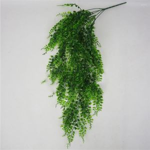 Decorative Flowers Artificial Plant Bar DIY Green Office Garden Leaves Wall Hanging Club Home Fake Vine Living Room Plastic