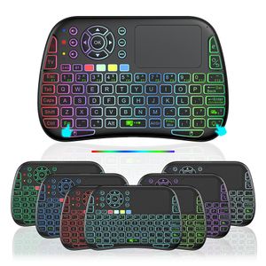 M9 Mini teclado sem fio Backlight Fly Air Mouse 2.4g com Touchpad 2.4g Google Voice para Android TV Box PC