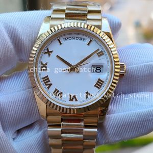 Menes tittar på Super GMF Factory Unisex 40mm Automatisk kal.3255 Movement Gold White Rom Dial Date Men 904L Ny stilband GM SAPPHIRE Vattentät lysande armbandsur