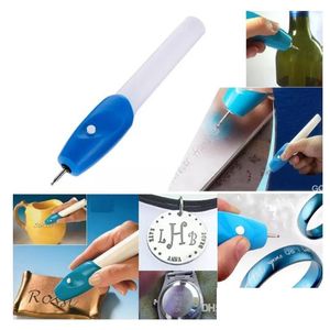 Dotting Tools Ferramentas Mini Gravura Cenção de Escultura Elétrica Hine Gravador Kit de jóias de aço de aço Drop Drop Drop Health Beauty Nail Art Dhxhj