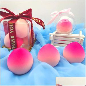 Spugne Applicatori Cotton Peach Gradient Makeup Sponge Professional Cosmetic Puff Per Foundation Concealer Cream Make Up Blender Dhx8R