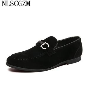 Elbise Ayakkabı Tasarımcısı Loafers Erkekler Düğün 2023 Zapatos Hombre Vestir Chaussures Homme için Siyah Süet İtalyanca