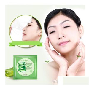 Andere Hautpflege-Tools Bioaqua Natürliche Aloe Vera Gel Gesichtsmaske Feuchtigkeitsspendende Ölkontrolle Eingewickelte Schrumpfporen Gesichtstropfenlieferung Hea Dhbh4