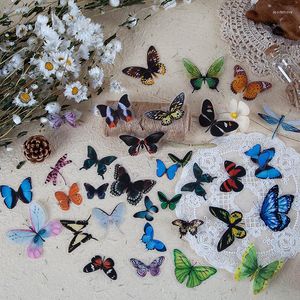 Confezione regalo 40 fogli adesivi per animali domestici ali erborista serie materiale decorazione fai da te scrapbooking farfalla libellula adesivo vintage animale