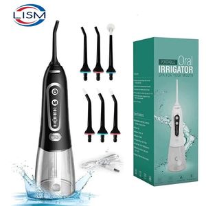 Other Oral Hygiene 5 Modes Oral Irrigator USB Rechargeable Water Floss Portable Dental Water Flosser Jet 300ml Irrigator Dental Teeth Cleaner6 Jet 230227