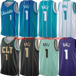 1 Lamelo Ball Basketball Jerseys Hornet 20 Gordon Hayward 3 Terry Rozier III 12 Kelly Oubre Jr. Kai Jones Bouknight New City Green Edition Men Custom Jersey