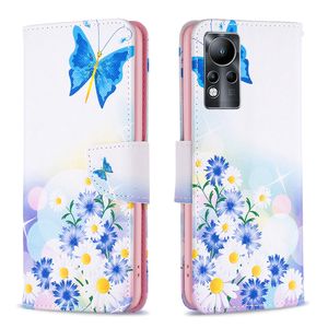 حالات الزهور لـ Infinix Hot 11 10 Play 11s 11t Note 11 Zero X Neo NFC X6811B Wallet PU TPU CAPA CAPA CAPA