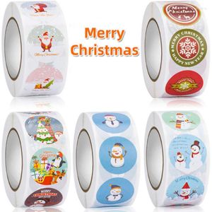 Gift Wrap 500 PCS Christmas Sticker Decorative Sealing Animal Snowman Tree Party Holiday Decoration