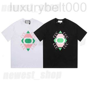 Herr t-shirts designer mens t-shirt t shirt lyx klassisk vår sommarcirkel geometri block bokstav svart vit tshirts enkel casual t7dj