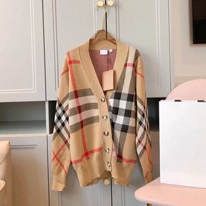 Designer Cardigan Sweater Men Women Senior Plaid Classic Leisure Autumn Winter Keep Warm Comfortable High Quality Sweatshirt Bottoming 26Uj#