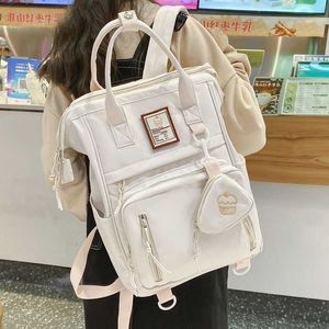Julyccino Double Zipper Multifunction Women Backpack School Bags Teenage Girls Student Shoulder Bag Laptop Cute Mochila 230223