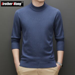 Autumn Winter Men's Thick Turtleneck Sweater Classic Fashion Casual Warm Pullover Warm Knit Sweater Male Brand Clothes 230228