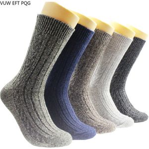 Men's Socks Men's socks with wool twist double needle socks and line to increase men's socks long thick warm wool sock Z0227