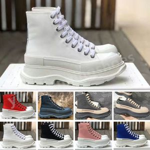 2023 Designer Boots Fashion Casual Shoes Tread Slick Canvas Sneaker Arrivals Platform Shoes High Triple White Royal Pale Pink Red Women 35-45 Y66