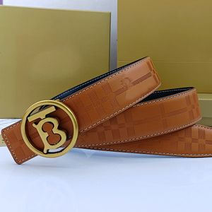 Luxury Designer Belt Mens Belt Classic Reversible Belts Stripe Stamp Pin Buckle Belt Gold and Silver Buckle Casual Bredd 3,8 cm Storlek 105-125 cm Fashion Gift Mycket bra