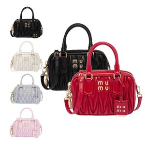 Роскошная сумочка Matelasse Bowling Woman Designer Bag 2 Размер Pochette Plouds Fashion Pink Tote Bag Кожаная кошелька