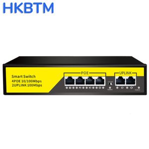 Inne komponenty elektroniczne HKBTM POE Switch 100 Mbps Ethernet Switch 4 porty przełącznika PoE Standard RJ45 Wtryskiwacza dla kamery IP Wireless AP CCTV 230227