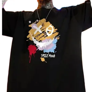 Camiseta masculina camiseta masculina tendência o-pescoço o bem-humorado Harajuku desenho animado Tees de manga curta exclusiva