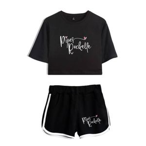Мужские спортивные костюмы Piper Rockelle Merch Два пьеса Set Womens Cool Print Shorts Tshirt Summer Soft Short