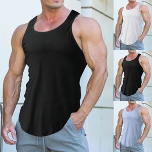 Mens Tshirts Cotton Workout Gym Tank Top Men Muscle Sleeveless Sportswear Shirt Stringer Fashion Clothing Bodybuilding Singlets Fitness Vest 230227