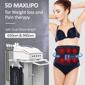 macchina di dimagramento del laser di Lipo di 650nm 940nm 5D Maxlipo per il dimagramento del corpo di Therpy di dolore di perdita di peso