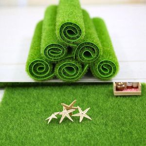 Decorative Flowers 2size Artificial Green Grass Carpet Mat Lawns Turf Carpets Fake Sod Moss For Micro Landscape Home Garden Accessories