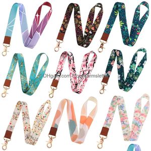 Cell Phone Straps Charms Shoe Parts Accessories Lb3199 Cherry Blossoms Lanyards For Key Neck Strap Card Badge Gym Keychain Lanyard Otqnr