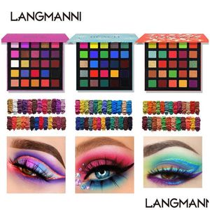 Ombretto Langmanni 25 Colori Palette per ombretti perlescenti opachi Trucco naturale a lunga durata Shimmer Glitter Drop Consegna Salute B Dhjda