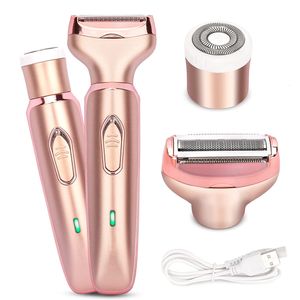 Epilator Professional 2 in 1 Women Epilator Electric Razor Hair Removal Painless Face Shaver Bikini Pubic Hair Trimmer Home Use Machine 230227