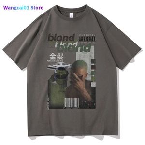Erkek Tişörtler Sarışın Frank Okyanus Hip Hop Büyük Boyut Tshirt Pamuk Sıradan Baskı T-Shirt Giyim Erkek Kadın Yaz Moda Kısa Seve Tee 0228H23