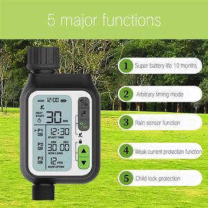 Watering Equipments Sprinkler Timer With 3 Separate Programs And Rain Auto Sensor Function Garden Lawn Hose Faucet Irrigate