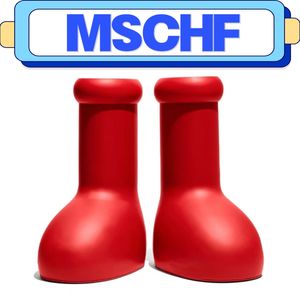 MsChf Big Red Boots Astro Boy Men kobiety deszczowe buty gęste dno bez pośpiechu platforma platforma bootie moda astros boys buty 36-47 EUR