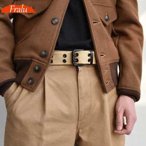 ベルトFralu Men Belts Armily Military Canvas Nylon Webbing Tactical Belt Fashion Casual Designer Unisex Belts High Quality Sports Strap Z0228